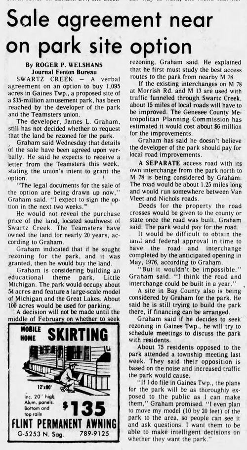 Cedar Point II, Irish Hills Amusement Park, Kingdom of Adventure, Little Michigan - Little Michigan Jan 1974 (newer photo)